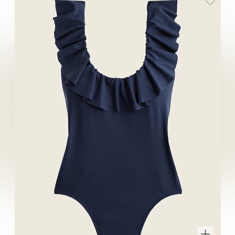 J crew ruffle scoop neck swimsuit. Sz 10